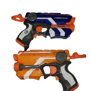 Hasbro 2011Nerf toy guns set of 2, First Trike Elite pre-owned good condition